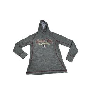 Florida State University Hoodie Women Large Grey Hooded FSU Pullover Logo (HRA)